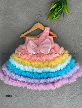 Load image into Gallery viewer, BT564 Multicolor Party wear Frock with Pearls
