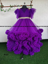 Load image into Gallery viewer, BT1347 Luxury Designer Party Wear Cloud Ruffles Gown
