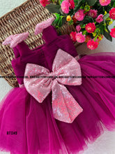 Load image into Gallery viewer, BT1349 Magenta Magic Flounce Dress - A Fairy Tale for Your Little Star
