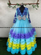 Load image into Gallery viewer, BT1353 High Low Pattern Mother Adult Gown
