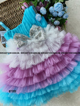 Load image into Gallery viewer, BT1355 Glittering Waterfall Party Dress - A Splash of Sparkle for Your Princess
