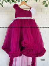 Load image into Gallery viewer, BT1357 Purple Long Tail Party wear Birthday Dress
