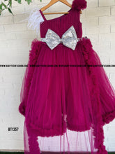 Load image into Gallery viewer, BT1357 Purple Long Tail Party wear Birthday Dress
