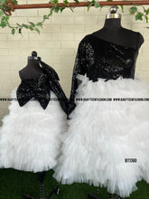 Load image into Gallery viewer, BT1360 Monochrome Glam - Baby’s Chic Sequin Dress
