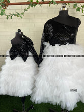 Load image into Gallery viewer, BT1360 Night Party wear Sequins Frock for Baby and Teenage Girls
