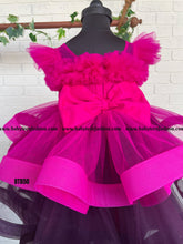 Load image into Gallery viewer, BT850 Fuchsia Fantasy: Vibrant Voluminous Dress for Little Divas
