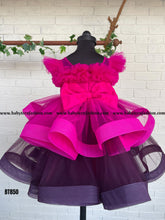 Load image into Gallery viewer, BT850 Fuchsia Fantasy: Vibrant Voluminous Dress for Little Divas
