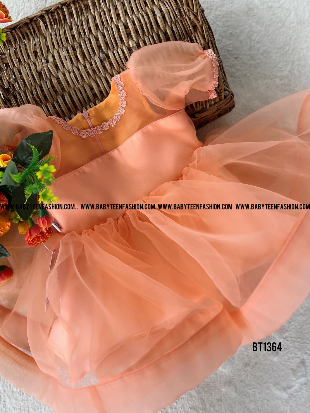 BT1364 Semi Party Wear Organza Frock