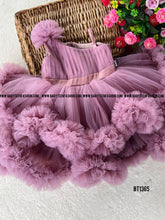 Load image into Gallery viewer, BT1365 One Shoulder Double Ruffles Birthday Frock
