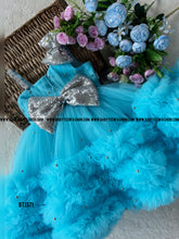 Load image into Gallery viewer, BT1371 Pastel Double Ruffle Party wear Birthday Frock
