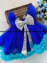 Load image into Gallery viewer, BT1104 Semi Partywear Birthday Frock in Shades of Blue
