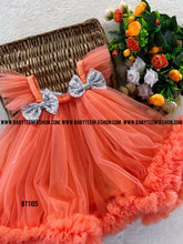 Load image into Gallery viewer, BT1105 Semi Partywear Peach Frock
