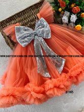Load image into Gallery viewer, BT1105 Semi Partywear Peach Frock
