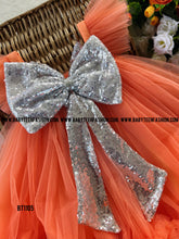 Load image into Gallery viewer, BT1105 Semi Partywear Peach Frock
