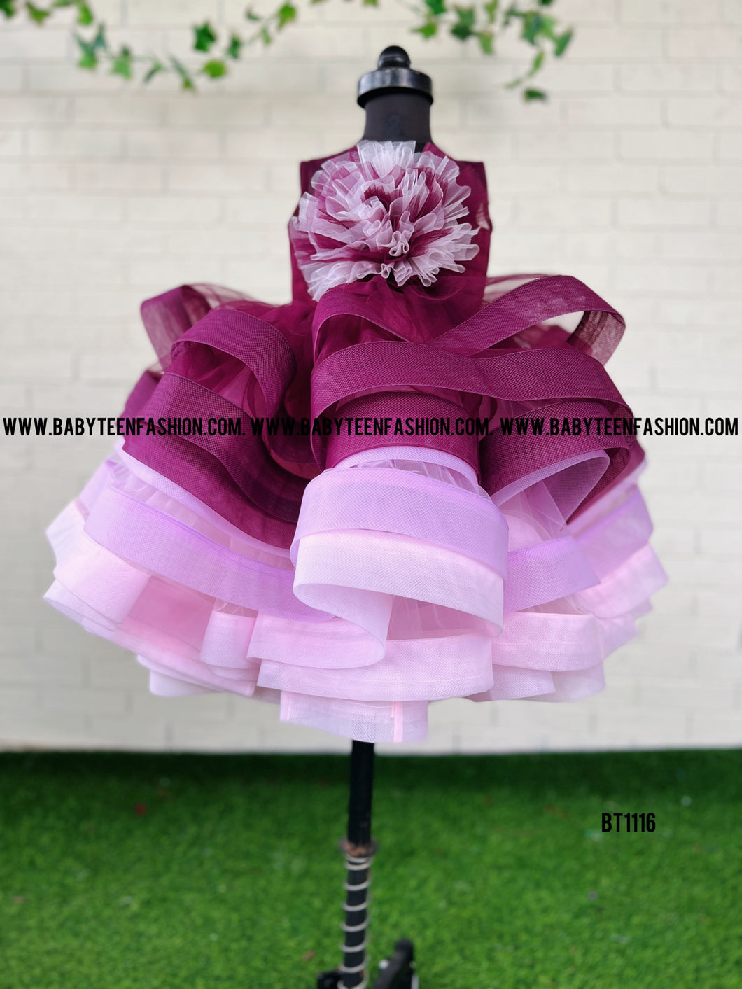 BT1116 Berry Delight Layered Gown – Celebrate Her Moments in Style