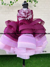 Load image into Gallery viewer, BT1116 Berry Delight Layered Gown – Celebrate Her Moments in Style
