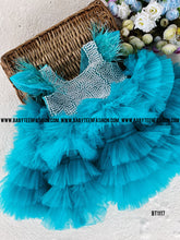 Load image into Gallery viewer, BT1117 Luxury Partywear Frock with Multiple Layers And Heavy Pearl Work Yoke
