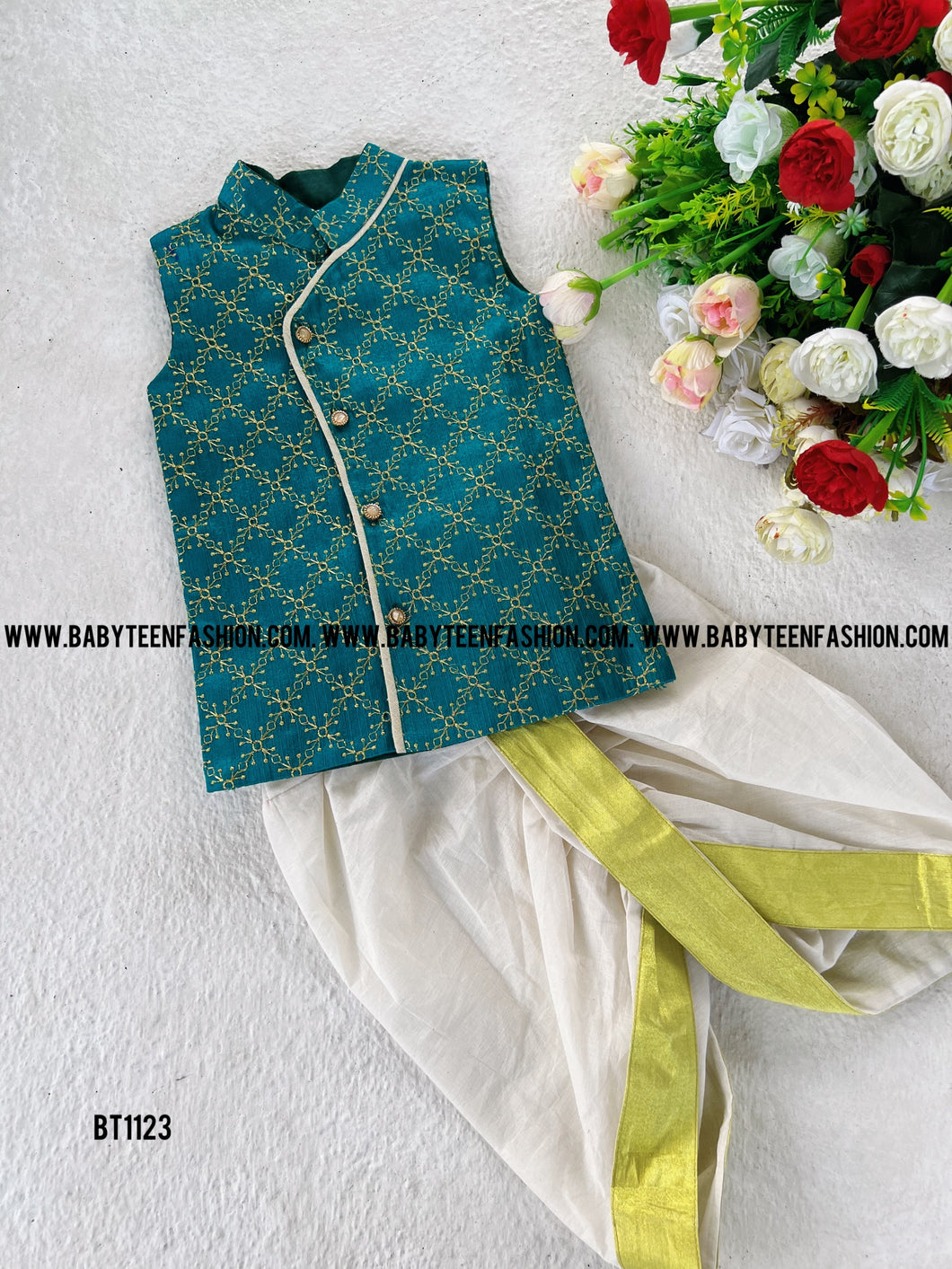 BT1123 Dot Kurtha Pants Set