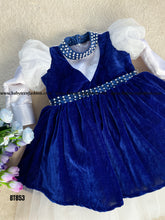 Load image into Gallery viewer, BT853 Velvet Vintage Style Full Sleeves Frock
