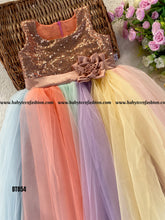 Load image into Gallery viewer, BT854 Sequins Multicolour Frock
