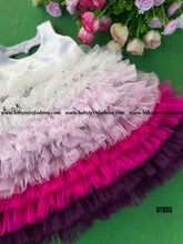 Load image into Gallery viewer, BT855 Plum Petal Ombre Dress Whispers of Color for Tiny Trendsetters
