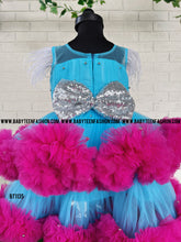 Load image into Gallery viewer, BT1135 Turquoise Twirl &amp; Fuchsia Flair Dress Celebrate in Colorful Splendor
