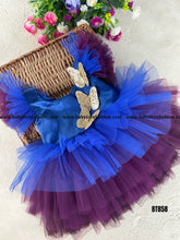 Load image into Gallery viewer, BT858 Blue Shades Butterfly Frock
