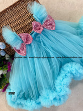 Load image into Gallery viewer, BT908 Semi Partywear Blue Frock
