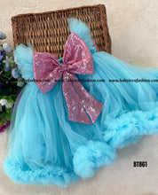 Load image into Gallery viewer, BT908 Semi Partywear Blue Frock
