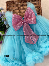Load image into Gallery viewer, BT908 Semi Partywear Blue Frock
