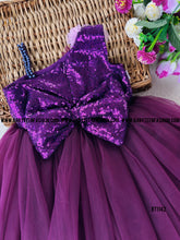 Load image into Gallery viewer, BT1142 Purple Sequins Birthday  Frock
