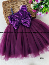 Load image into Gallery viewer, BT1142 Purple Sequins Birthday  Frock
