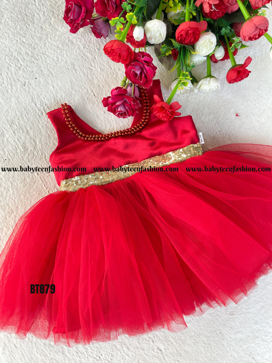 BT879 Pearl Semi Party Wear Frock