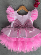 Load image into Gallery viewer, BT581 Party Wear Frock with Ostrich Feathers
