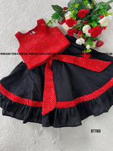 Load image into Gallery viewer, BT1160 Ethnic Traditional wear in Red Black Retro Colours
