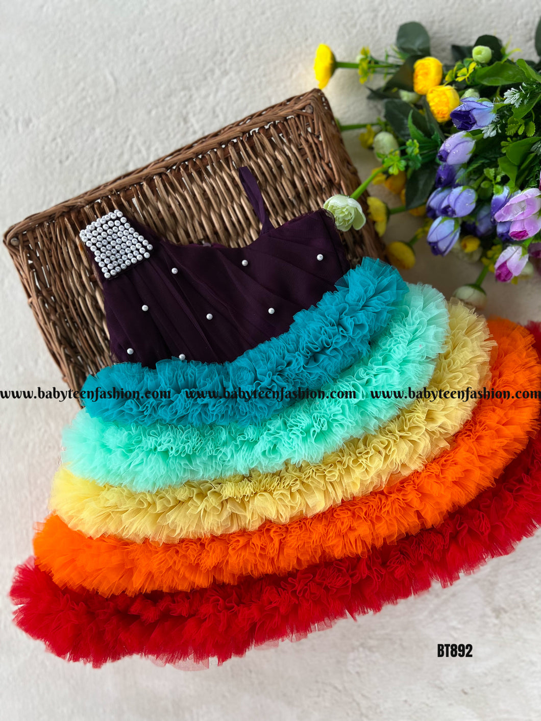 BT892 Rainbow Jewel Frolic Gown