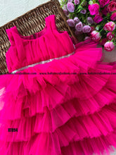 Load image into Gallery viewer, BT894 Hotpink Multi Layer Party wear Frock

