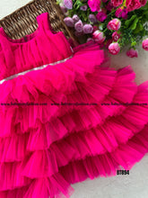 Load image into Gallery viewer, BT894 Hotpink Multi Layer Party wear Frock
