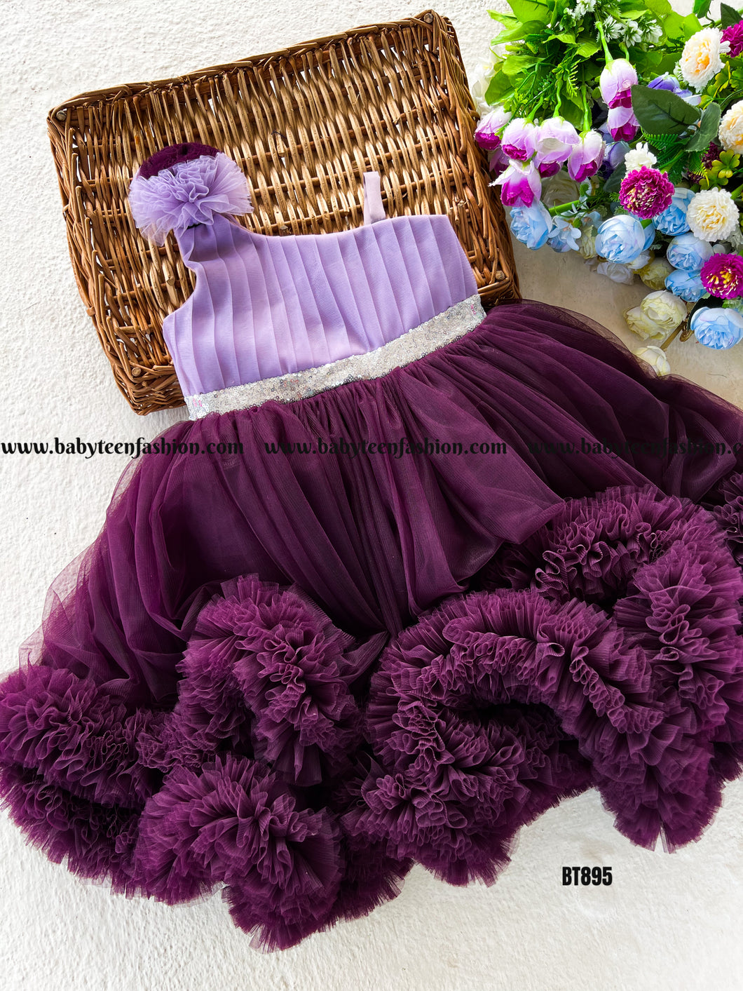 BT895 Purple Lavender Highly Frock