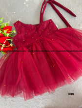 Load image into Gallery viewer, BT312 One Shoulder Pearl Embellish Birthday Frock
