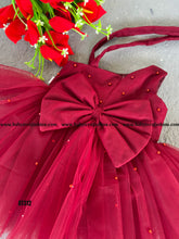 Load image into Gallery viewer, BT312 One Shoulder Pearl Embellish Birthday Frock
