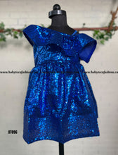Load image into Gallery viewer, BT896 Blue full sequins frock
