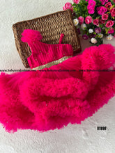 Load image into Gallery viewer, BT898 Hot pink pearl embellished frock
