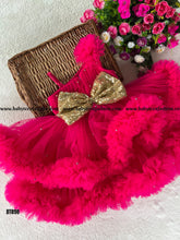 Load image into Gallery viewer, BT898 Hot pink pearl embellished frock
