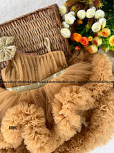 Load image into Gallery viewer, BT897 Coffee colour ruffle frock
