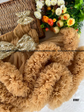 Load image into Gallery viewer, BT897 Coffee colour ruffle frock
