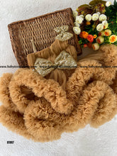 Load image into Gallery viewer, BT897 Coffee colour ruffle frock
