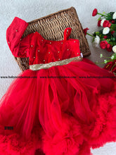 Load image into Gallery viewer, BT899 Red Velvet Frock
