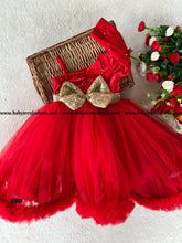 Load image into Gallery viewer, BT899 Red Velvet Frock
