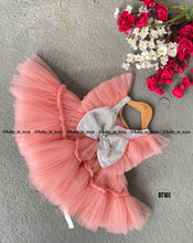 Load image into Gallery viewer, BT161 Silver Sequence Party Wear Designer frocks for girls
